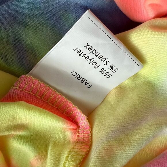 NWOT Plus Size Short Sleeve Tie Dye Tee Shirt With Front Pocket - Size 3XL - Picture 3 of 6